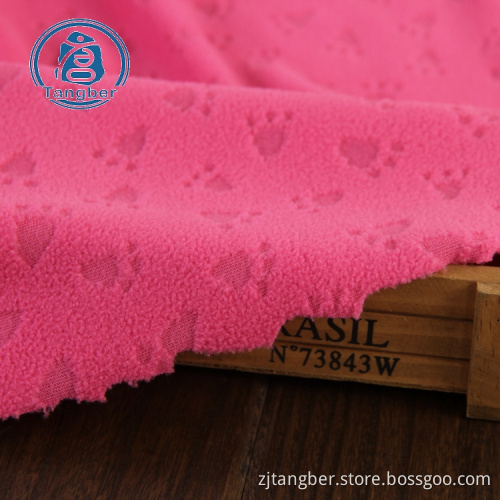 Anti Pilling 100 Polyester polar Fleece Emboss Fabric
